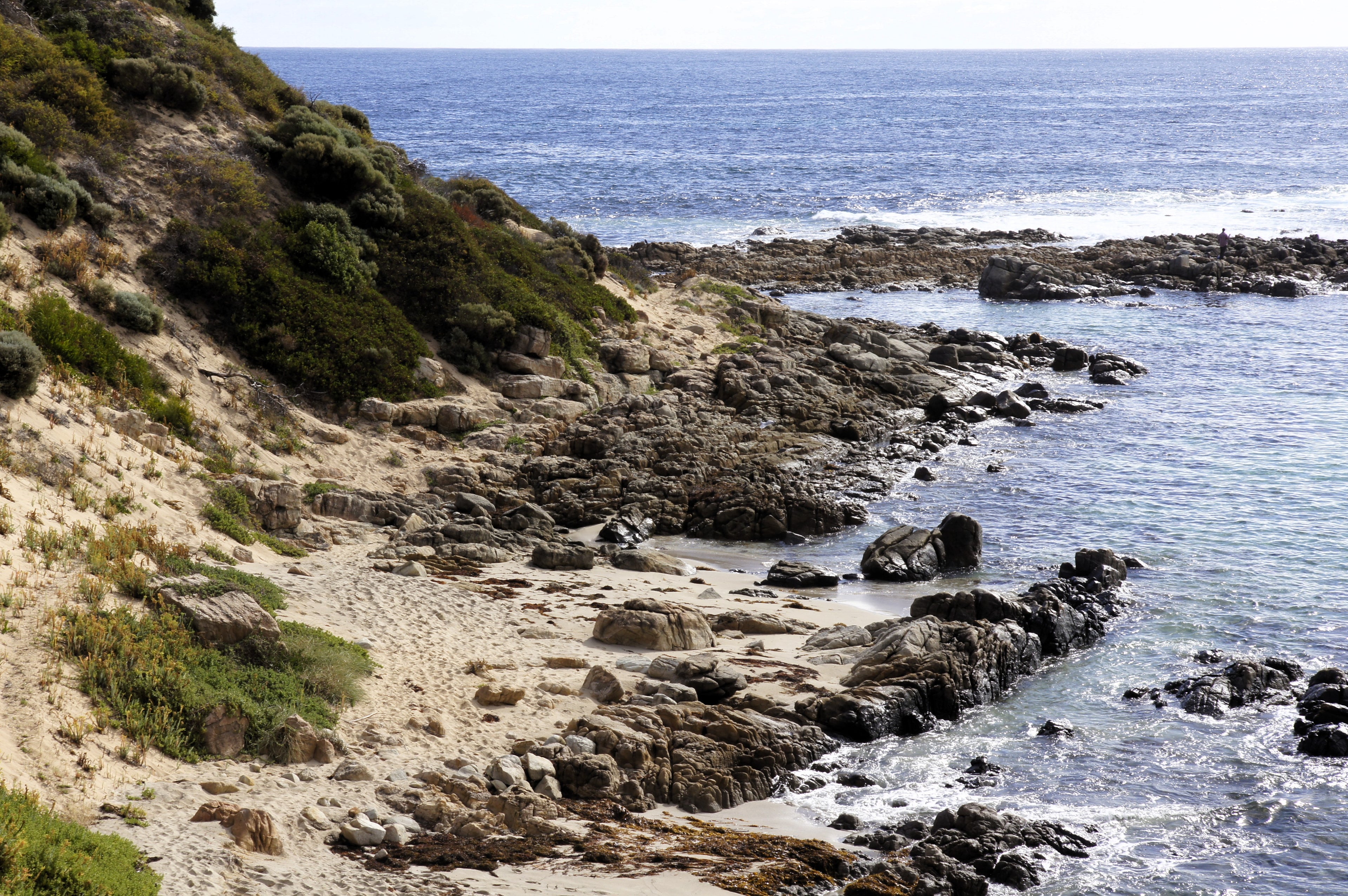 A rocky coastal scene