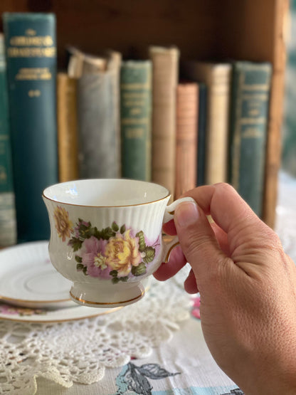 Vintage Hitkari Potteries Teacup Trio