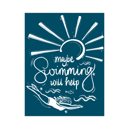 'Maybe Swimming' Hand-Drawn Art Print